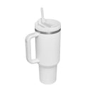 40 Oz Insulated Tumbler with Handle Straw Vacuum Stainless Steel Spill Proof Lid