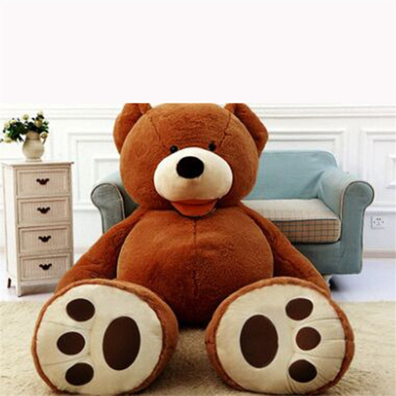 Giant Teddy Bear Plush Toy Large Soft Bear With Leather Shell