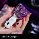 Womens Crystal Diamond Aromatherapy Car Interior Round Air Freshener With Logo