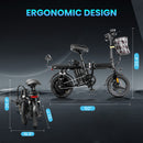 Electric Bicycle A9 500W 48V With Front Brake Backrest And Phone Charging Holder