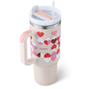 40 Oz Insulated Tumbler with Handle Straw Vacuum Stainless Steel Spill Proof Lid