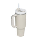 40 Oz Insulated Tumbler with Handle Straw Vacuum Stainless Steel Spill Proof Lid