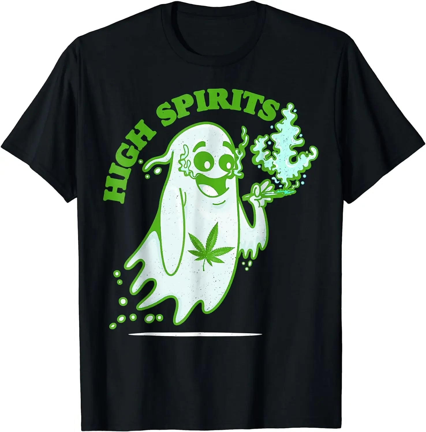 High Spirits Ghost Cannabis Graphic Tee