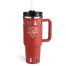 40 Oz Insulated Tumbler with Handle Straw Vacuum Stainless Steel Spill Proof Lid
