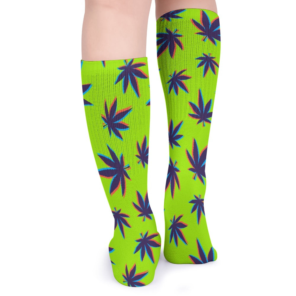 420 Weed Socks 5 Pack Sweat-Proof Odor-Resistant Breathable Large Socks