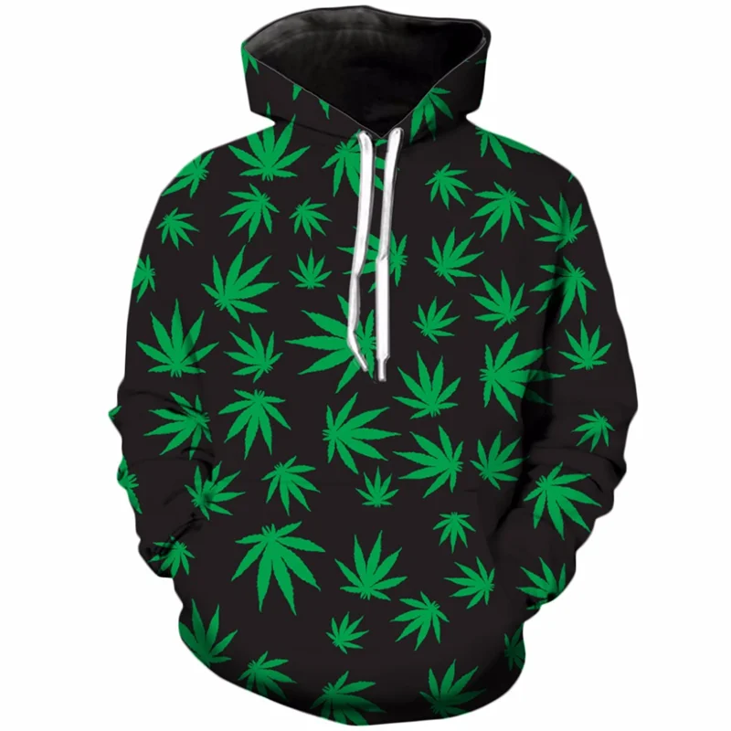 3D Print weed hoodies tops pullover Men/Women Hooded Sweatshirts Casual green weed leaf Hoodie weed 3d hoodies jacket homme