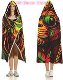 Weed Rasta Liones Jamaica Flag Wearable Hooded Blanket Soft Hoodie Blanket Throw Blankets Cloak