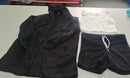 Velvet 3 Piece Womens Pajama Set With Long Sleeve Crop Tank And Drawstring Shorts
