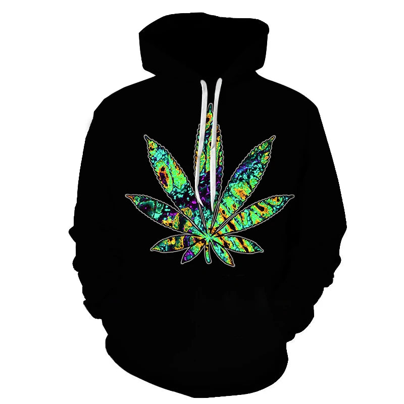3D Print weed hoodies tops pullover Men/Women Hooded Sweatshirts Casual green weed leaf Hoodie weed 3d hoodies jacket homme