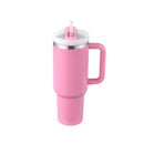 40 Oz Insulated Tumbler with Handle Straw Vacuum Stainless Steel Spill Proof Lid
