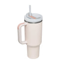40 Oz Insulated Tumbler with Handle Straw Vacuum Stainless Steel Spill Proof Lid
