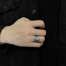 Retro Cannabis Leaf Open Ring