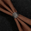 Retro Cannabis Leaf Open Ring