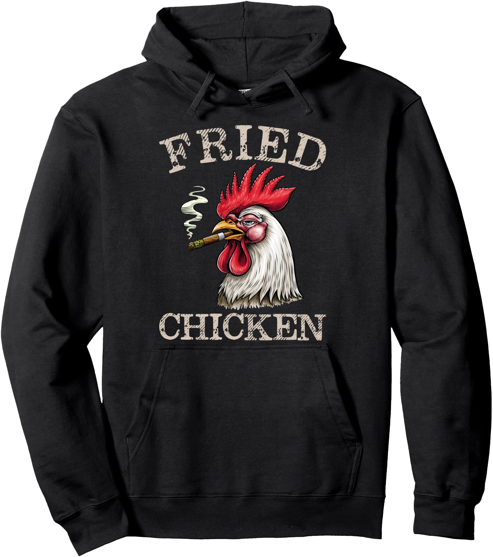 Fried Smoking Chicken 420 Marijuana Graphic Weed Men Women Pullover Hoodie