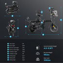Electric Bicycle A9 500W 48V With Front Brake Backrest And Phone Charging Holder