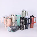 40 Oz Insulated Tumbler with Handle Straw Vacuum Stainless Steel Spill Proof Lid