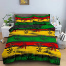 Colorful Psychedelic Weed Leaf Bedding Set