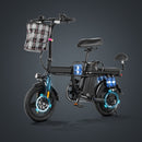 Electric Bicycle A9 500W 48V With Front Brake Backrest And Phone Charging Holder