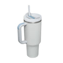 40 Oz Insulated Tumbler with Handle Straw Vacuum Stainless Steel Spill Proof Lid