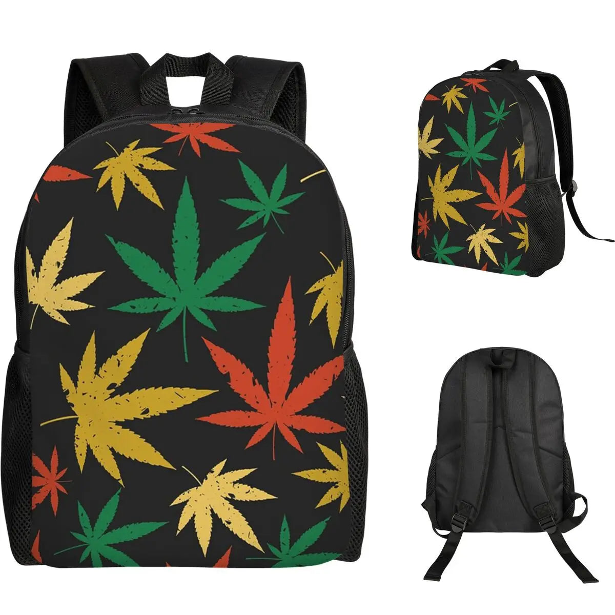Cannabis Seamless Print Backpack