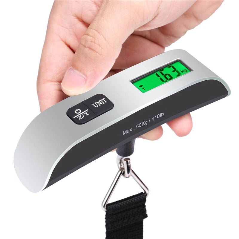 Portable Digital Luggage Scale with Temperature Display